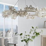 Люстра White Bionic Petals Flo Ring Chandelier варинант исполнения - 2 | Loft Concept во Владивостоке