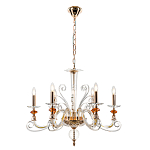 Люстра с 6-ю лампочками и изогнутыми прозрачными элементами из стекла Twisted Glass Candles Chandelier варинант исполнения - 2 | Loft Concept во Владивостоке