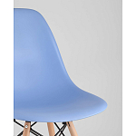 Пластиковый стул на ножках из массива бука Eames Blue варинант исполнения - 2 | Loft Concept во Владивостоке