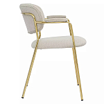 Стул Singer Chair с подлокотниками серый на золотистых ножках варинант исполнения - 2 | Loft Concept во Владивостоке