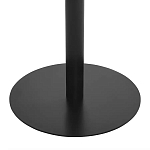 Круглый обеденный стол с белой мраморной столешницей White Tabletop on Black Base варинант исполнения - 5 | Loft Concept во Владивостоке