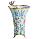 Ваза со стрекозой из фарфора с бронзовыми элементами Paradise Dragonfly варинант исполнения - 2 | Loft Concept во Владивостоке