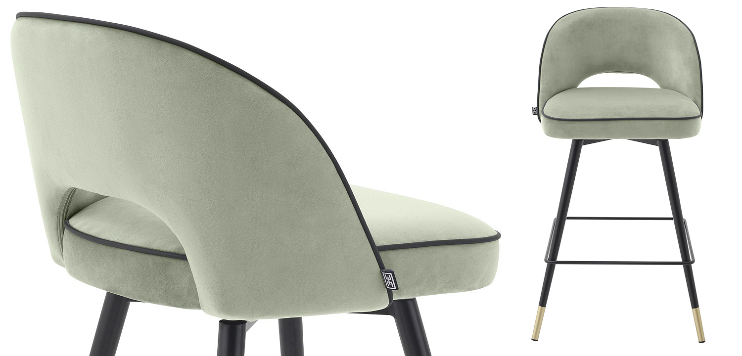 Комплект полубарных стульев Eichholtz Counter Stool Cliff set of 2 pistache green Комплект полубарных стульев Eichholtz Counter Stool Cliff set of 2 pistache green - Loft-Concept во Владивостоке