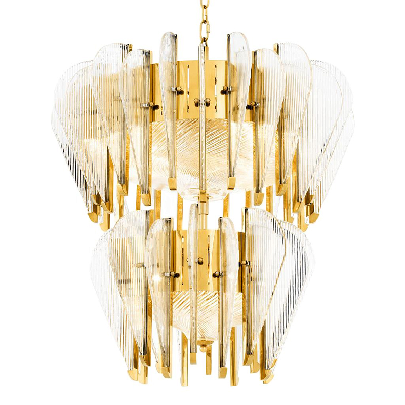 Люстра Chandelier Canzone Золотой Прозрачное Стекло Люстра Chandelier Canzone Золотой Прозрачное Стекло во Владивостоке | Loft Concept