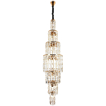 Большая многоярусная люстра с хрустальными подвесками Crystal Art Multi-tiered Gold Chandelier варинант исполнения - 3 | Loft Concept во Владивостоке