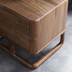 Прикроватный деревянный столик с 2-мя ящиками Moon Walnut Furniture варинант исполнения - 5 | Loft Concept во Владивостоке