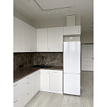 Угловой кухонный гарнитур белый и столешница под мрамор Gene Kitchen Set варинант исполнения - 4 | Loft Concept во Владивостоке