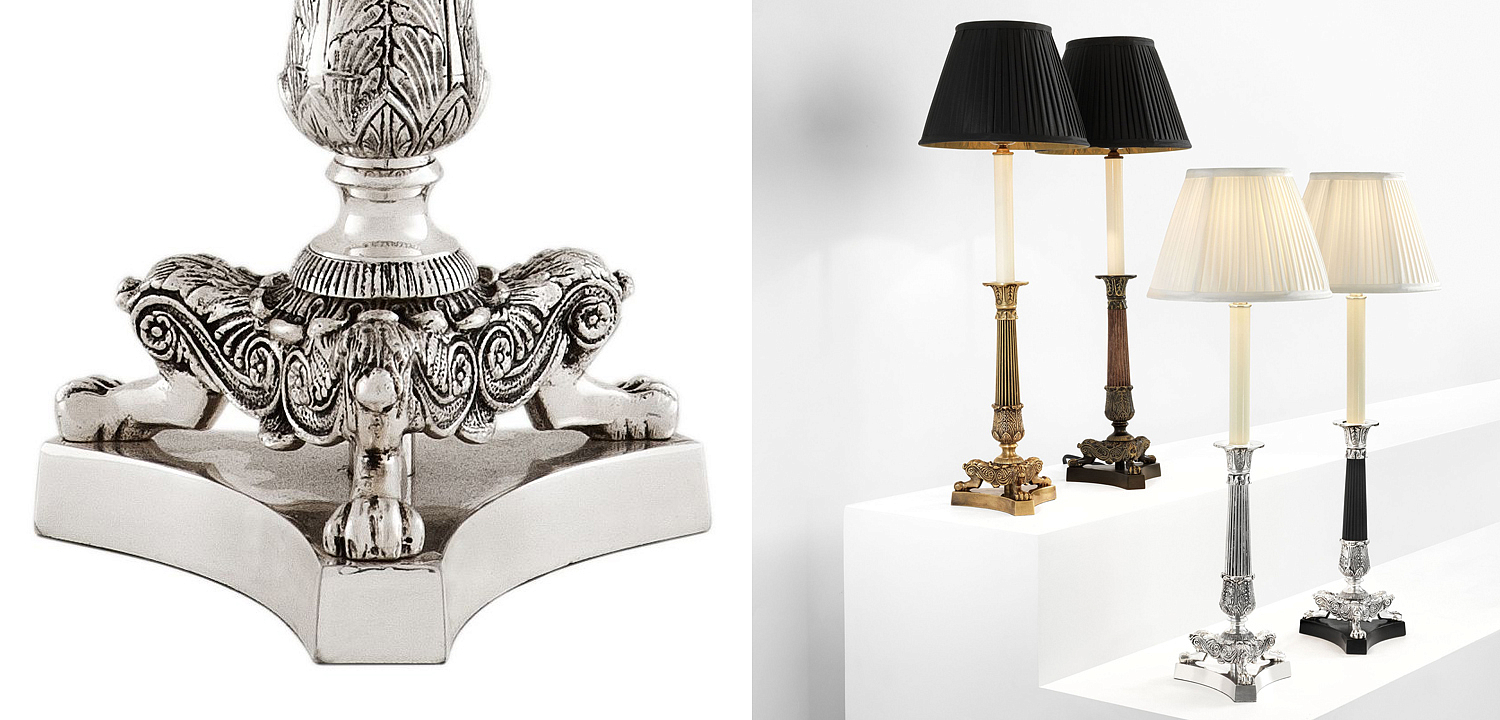 Настольная лампа Eichholtz Table Lamp Perignon Silver Настольная лампа Eichholtz Table Lamp Perignon Silver - Loft-Concept во Владивостоке