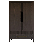 Шкаф платяной Primo с выдвижными ящиками шпон Темный орех варинант исполнения - 1 | Loft Concept во Владивостоке