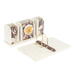 Настольный письменный набор из мрамора и креноида с гербом России Marble Accessory варинант исполнения - 2 | Loft Concept во Владивостоке