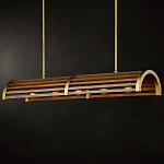 Люстра линейная полукруглой формы Wooden Horseshoe варинант исполнения - 7 | Loft Concept во Владивостоке
