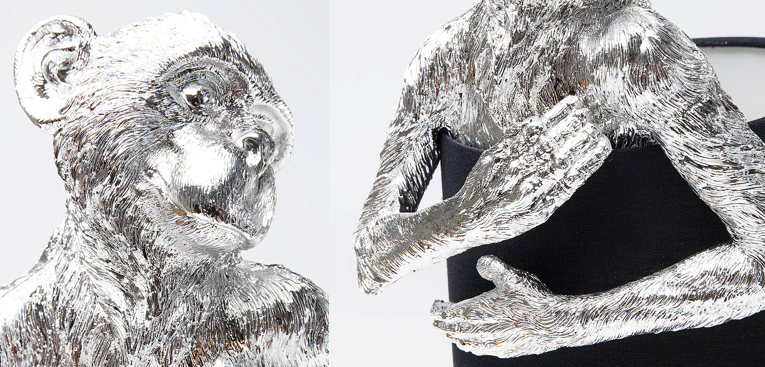 Настольная лампа Silver Monkey Hugging Lampshade - Loft-Concept во Владивостоке
