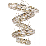 Вертикальная Многоярусная композиция из круглых Хрустальных светильников Elizabeth Золото варинант исполнения - 1 | Loft Concept во Владивостоке