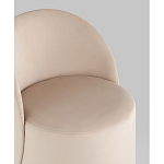 Пуф Loreen со спинкой вращающийся велюр молочный варинант исполнения - 2 | Loft Concept во Владивостоке