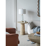 Столик приставной с круглой столешницей Textured Cream Table варинант исполнения - 6 | Loft Concept во Владивостоке