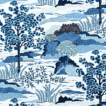 Ткань Blue landscape синий пейзах T3-89 варинант исполнения - 2 | Loft Concept во Владивостоке