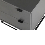 Тумба прикроватная цвета графит с ящиками Strict Lines варинант исполнения - 7 | Loft Concept во Владивостоке