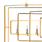 Люстра золотая из пересекающихся прямоугольных элементов Thin Intersecting Rectangles варинант исполнения - 1 | Loft Concept во Владивостоке