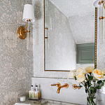 Зеркало прямоугольное в фактурной золотой раме Reflective Fabric варинант исполнения - 3 | Loft Concept во Владивостоке