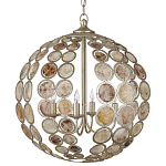 Люстра в форме шара с декором из круглых декоративных элементов Bright Shell Discs варинант исполнения - 2 | Loft Concept во Владивостоке