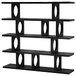 Стеллаж деревянный Noyer Wooden Black Rack варинант исполнения - 1 | Loft Concept во Владивостоке