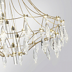 Люстра подвесная из металла с хрустальными прозрачными подвесками Quasar 81 варинант исполнения - 7 | Loft Concept во Владивостоке