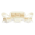 Комплект уличной мебели из ротанга Clara белый варинант исполнения - 1 | Loft Concept во Владивостоке