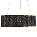 Люстра овальная в сочетании черного и золотого цвета Mesh Lighting варинант исполнения - 4 | Loft Concept во Владивостоке