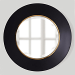 Чёрное настенное зеркало с золотым кантом Porunalia варинант исполнения - 2 | Loft Concept во Владивостоке