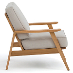 Кресло с каркасом из массива дуба Deniaud Oak Beige Armchair варинант исполнения - 3 | Loft Concept во Владивостоке