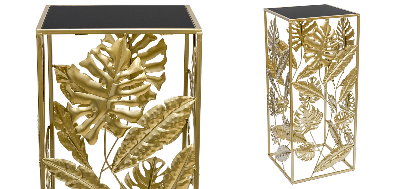 Подставка Tropical Gold Leaves Stand M Подставка Tropical Gold Leaves Stand M - Loft-Concept во Владивостоке