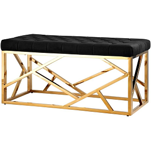 Банкетка черный велюр Geometry Serene Phoenix