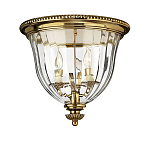 Потолочный светильник цвета латунь с прозрачным плафоном в форме чаши Hinkley варинант исполнения - 8 | Loft Concept во Владивостоке