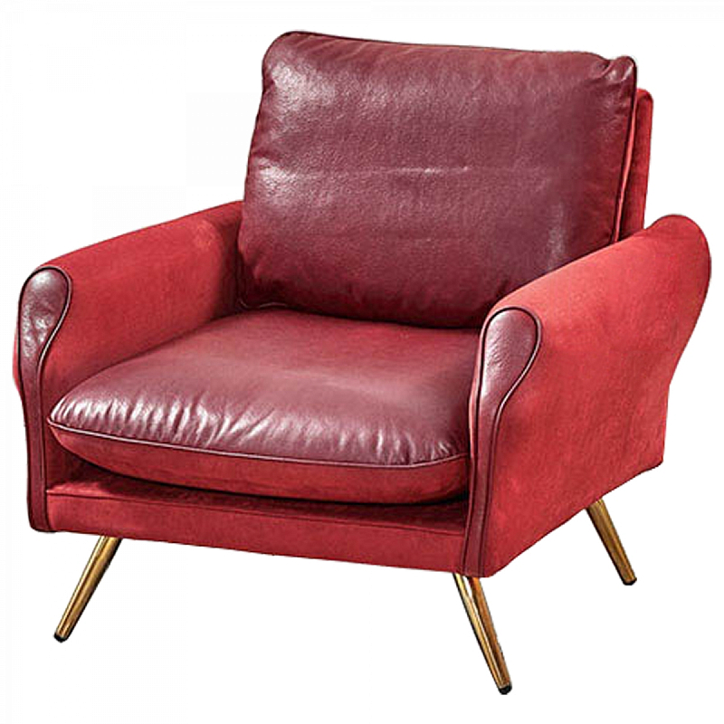 Кресло Arnaldo Chair Красный Золотой Кресло Arnaldo Chair Красный Золотой во Владивостоке | Loft Concept