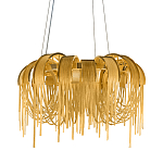 Люстра подвесная круглая с изогнутыми металлическими дугами и ниспадающими цепочками 65 см Atlantis Chain варинант исполнения - 1 | Loft Concept во Владивостоке