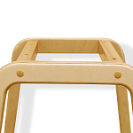 Барный стул со спинкой и мягкой обивкой с ромбами на 4-х деревянных ножках Голубой Велюр Ava Charm варинант исполнения - 5 | Loft Concept во Владивостоке