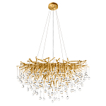 Люстра подвесная с прозрачными стеклянными подвесками в форме капель Диаметр 80 см Droplet Chandelier варинант исполнения - 12 | Loft Concept во Владивостоке