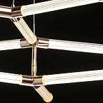 Люстра с геометрической конструкцией из вытянутых цилиндрических плафонов Hex Scaffold  варинант исполнения - 6 | Loft Concept во Владивостоке