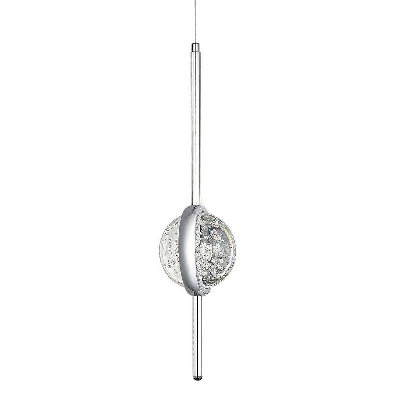 Подвесной светильник с плафоном из хрустального шара Crystal Bubbles Chrome Hanging Lamp Хром Прозрачный Подвесной светильник с плафоном из хрустального шара Crystal Bubbles Chrome Hanging Lamp Хром Прозрачный во Владивостоке | Loft Concept