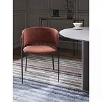 Стул полукруглый мягкий с буклированной обивкой Chair with Boucle Upholstery варинант исполнения - 3 | Loft Concept во Владивостоке