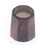 Подсвечник из натурального камня обсидиан со свечой Stone Candlestick варинант исполнения - 2 | Loft Concept во Владивостоке