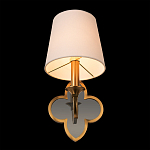 Бра с белым текстильным абажуром и фигурным основанием с зеркальной вставкой Vitorino варинант исполнения - 4 | Loft Concept во Владивостоке