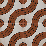 Дизайнерская плитка с узором Дорожки 2 варинант исполнения - 1 | Loft Concept во Владивостоке