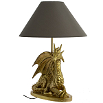 Настольная лампа с абажуром Дракон Golden Dragon Lamp Brown варинант исполнения - 1 | Loft Concept во Владивостоке