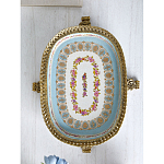 Чаша с цветочным орнаментом на бронзовых ножках Eden Garden варинант исполнения - 5 | Loft Concept во Владивостоке