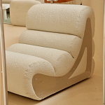 Кресло мягкое без подлкотников White Sheepskin Armchair варинант исполнения - 1 | Loft Concept во Владивостоке