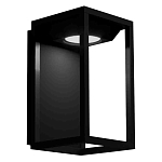 Уличный настенный светильник прямоугольной формы черного цвета Geometric Glow варинант исполнения - 1 | Loft Concept во Владивостоке