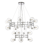 Люстра подвесная с двумя ярусами и 24-ю рельефными прозрачными плафонами из стекла Perforated Glass Bubbles варинант исполнения - 2 | Loft Concept во Владивостоке