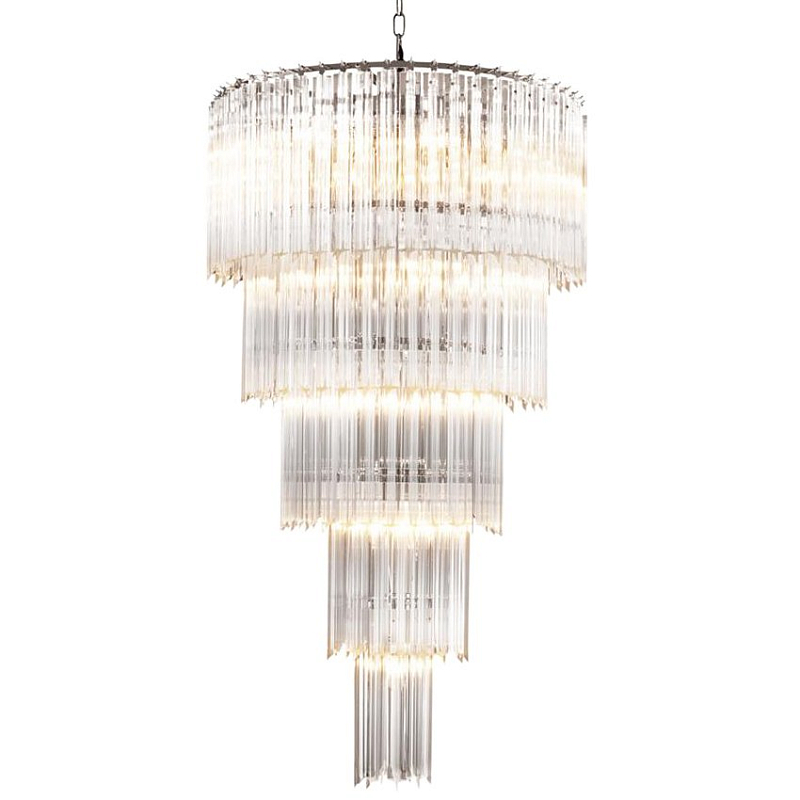 Люстра Chandelier Alpina L Никель Прозрачный (Transparent) Люстра Chandelier Alpina L Никель Прозрачный (Transparent) во Владивостоке | Loft Concept