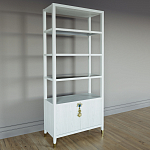 Стеллаж со стеклянными полками Elsa Dreams White варинант исполнения - 1 | Loft Concept во Владивостоке